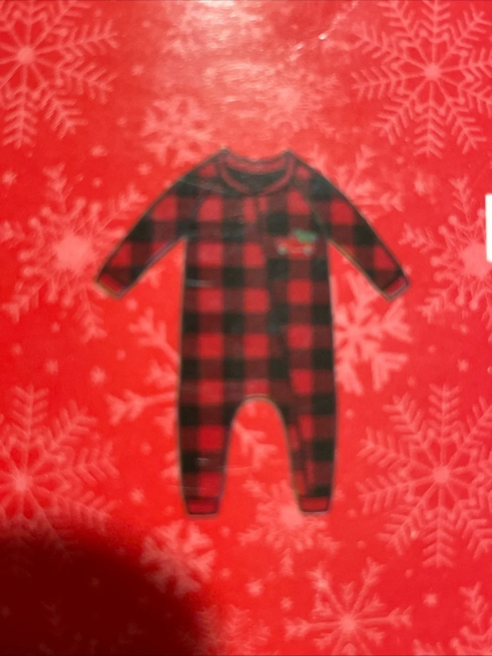 New Holiday style Toddler Red Buffalo Plaid 1 piece Pajamas 2T